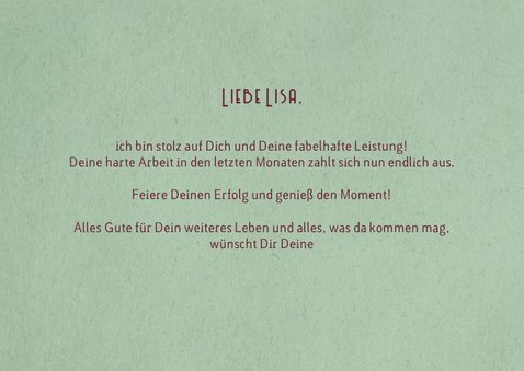 Glückwunschkarte zum Abitur Baum und Vögel 3