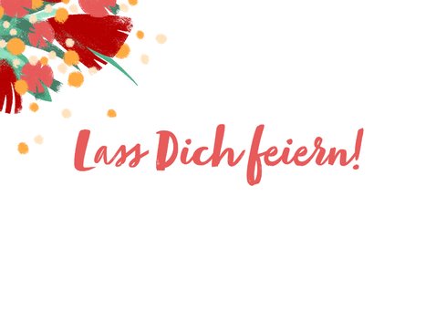 Glückwunschkarte zum Geburtstag rote Blumen 2