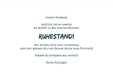 Glückwunschkarte Zum Ruhestand – Rosa Herzen & Sterne Design, Mit Umschlag