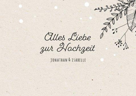 Glückwunschkarte zur Hochzeit Blumengesteck Send a Smile