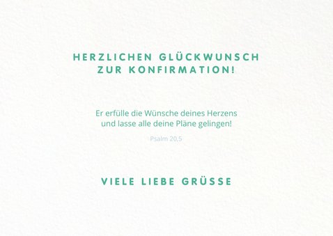 Glückwunschkarte zur Konfirmation Symbole 3