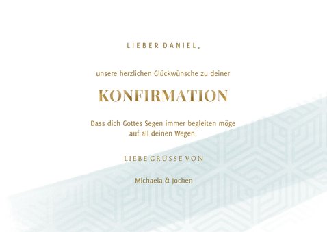 Glückwunschkarte zur Konfirmation Wasserfarbe Fisch 3