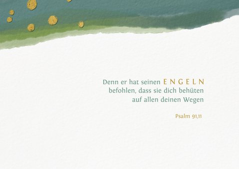 Glückwunschkarte zur Taufe mit Hand-Lettering Gold 2