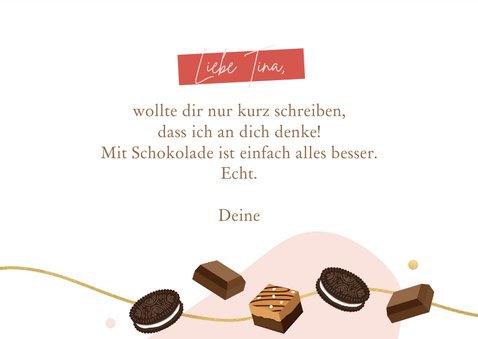 Grußkarte 'Enjoy life, eat chocolate' 3