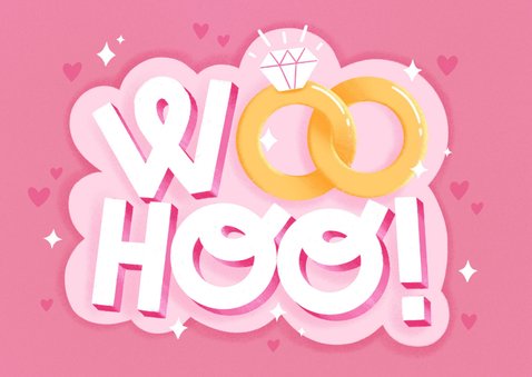Grußkarte Glückwunsch Hochzeit 'Woohoo' 2