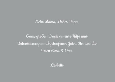 Grußkarte grau Danke an Oma und Opa 3