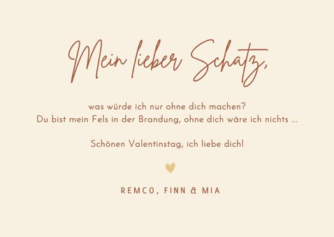 Grußkarte Valentinstag Foto 'Happy Valentine's' 3