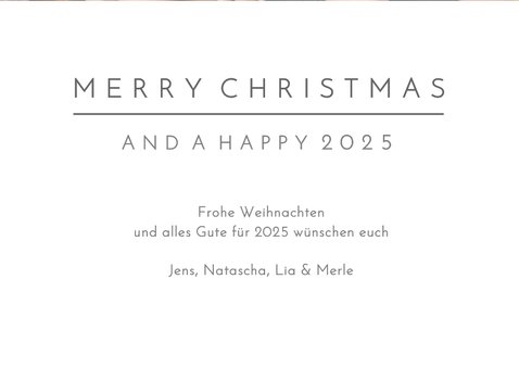 Grußkarte Weihnachten Fotoserie 'Merry Christmas' 3