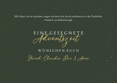 Grußkarte zum Advent mit vier Kerzen 3