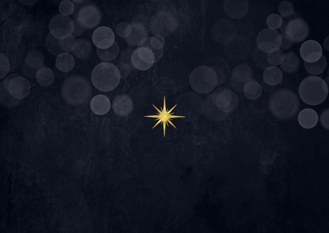 Gutschein Weihnachtskarte Sterne Schneekristalle gold  Rückseite