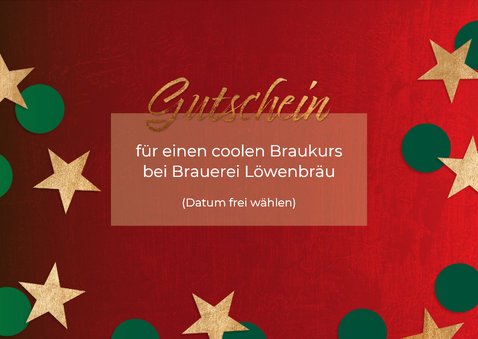 Gutscheinkarte Geschenkgutschein Weihnachten Sterne 3