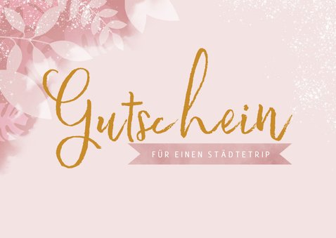 Gutscheinkarte zum Geburtstag rosa Blumen 2