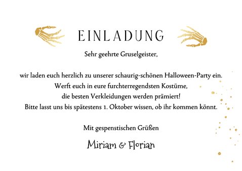 Halloween-Einladung Eintrittskarte 3