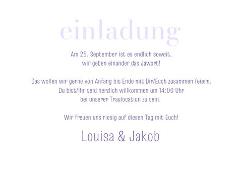 Hochzeitskarte Einladung holografisch 3