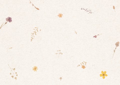 Hochzeitskarte Trauzeugin fragen Papier gepressten Blumen Rückseite