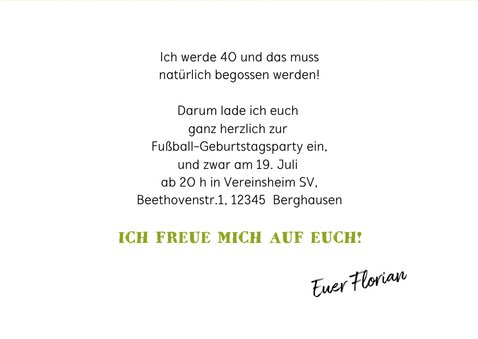 Humorvolle Einladung Eintrittskarte Heimspiel 3