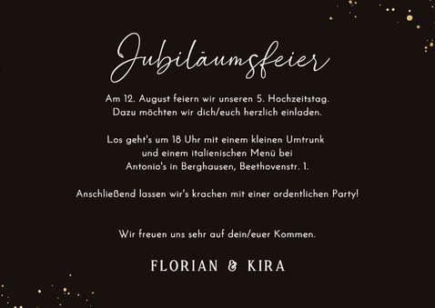 Jubiläumskarte Fotocollage Holzoptik 5. Hochzeitstag 3