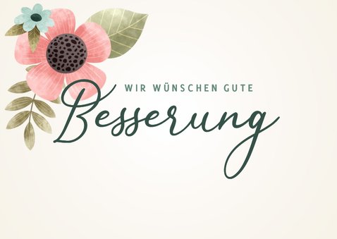 Karte Gute Besserung Frühlingsblumen 2