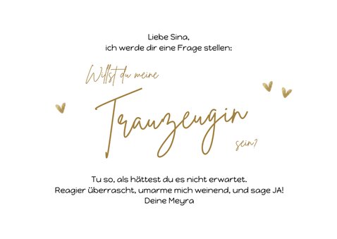 Karte Trauzeugin-Frage zur Hochzeit Blumenwiese 3