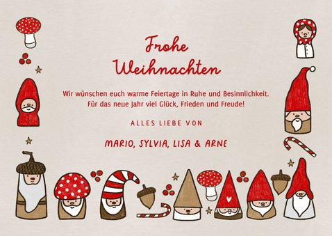 Lustige Wichtel-Weihnachtskarte 3 Fotos 3