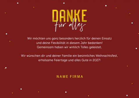Mitarbeiter Weihnachtskarte 'Gold wert' 3