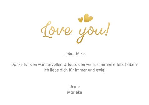 Moderne Liebeskarte Fotocollage Love you | Send a Smile