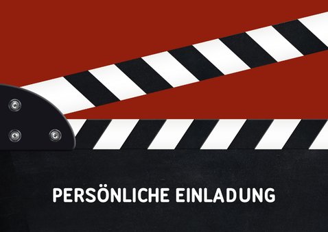 Mottoparty Film Einladung mit Filmklappe 2