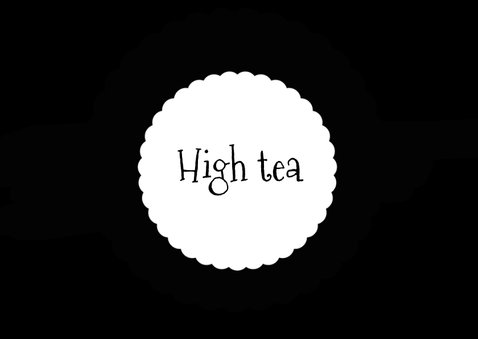 Muttertagskarte High tea Einladung schwarz weiß 2
