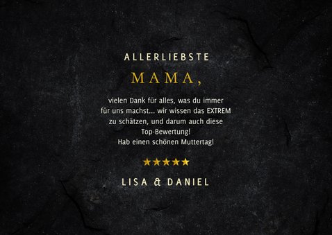 Muttertagskarte Hotel Mama 5 Sterne 3