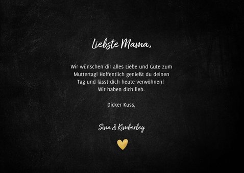 Muttertagskarte 'Mama I love you!' Typografie mit Herzen 3