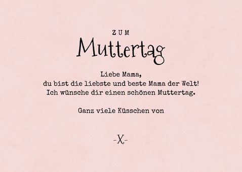 Muttertagskarte Mama Küsschen 3