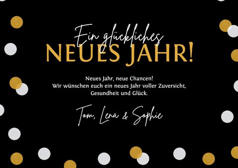 Neujahrskarte '2026 Viel Glück' 3