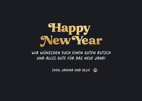 Neujahrskarte Fotocollage 8 Fotos 'Happy New Year' 3