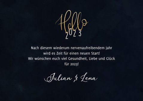 Neujahrskarte Fotocollage 'Hello 2023' 3