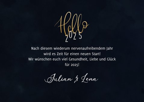 Neujahrskarte Fotocollage 'Hello 2025' 3