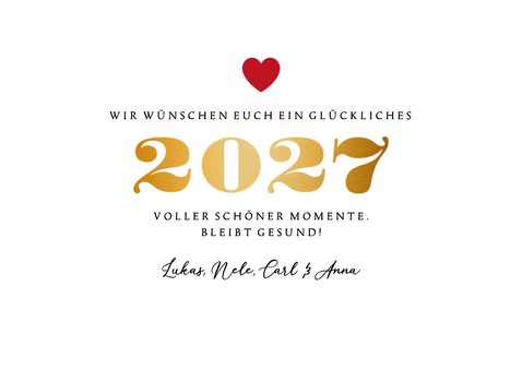 Neujahrskarte Fotocollage Herzenswunsch 3