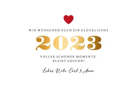 Neujahrskarte Fotocollage Herzenswunsch 3