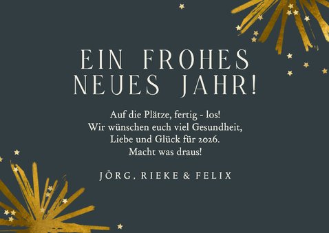 Neujahrskarte Fotoreihe und Sterne 3