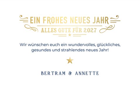 Neujahrskarte Fotoserie und Sternchen  3