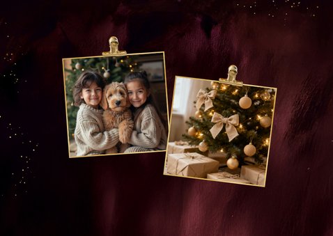 Neujahrskarte goldenes Herz mit Foto 2