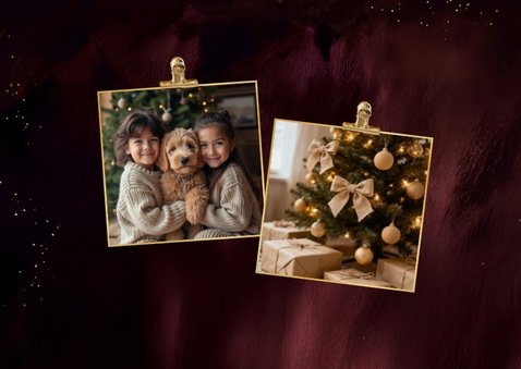 Neujahrskarte goldenes Herz mit Foto 2