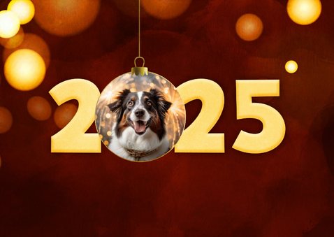 Neujahrskarte 'Happy new year 2025' mit Foto 2