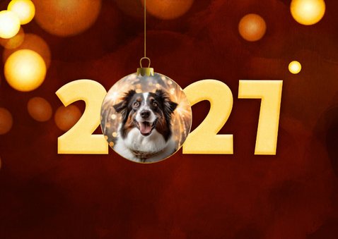 Neujahrskarte 'Happy new year 2027' mit Foto 2