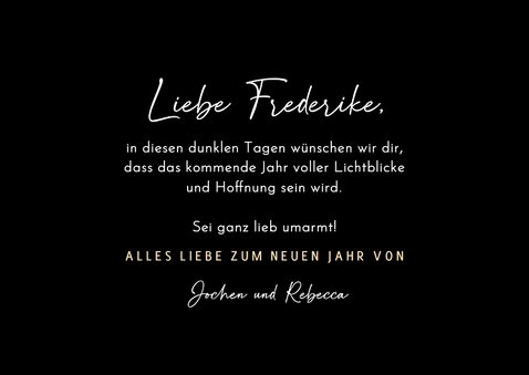 Neujahrskarte Teelichter 2026 3