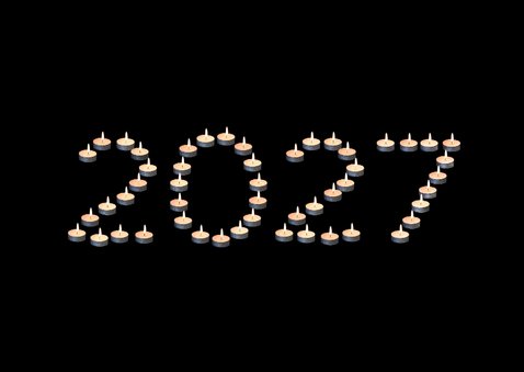 Neujahrskarte Teelichter 2027 2