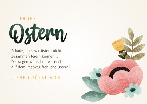 Ostergrußkarte Blumenmotiv 3