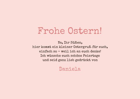 Ostergrußkarte Entenfamilie 3