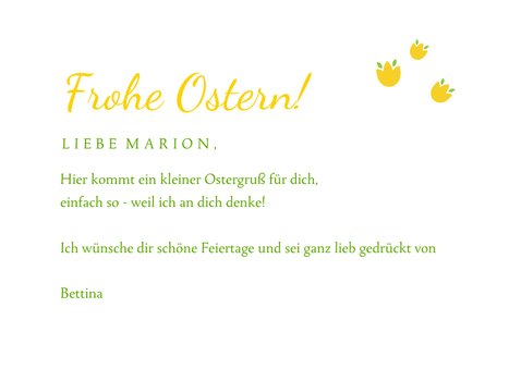 Ostergrußkarte mit Osterglocken 3