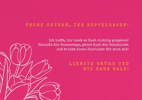 Osterkarte mit Lettering und Tulpen 3