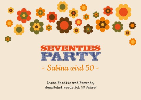 Partyeinladung Seventies Party 2